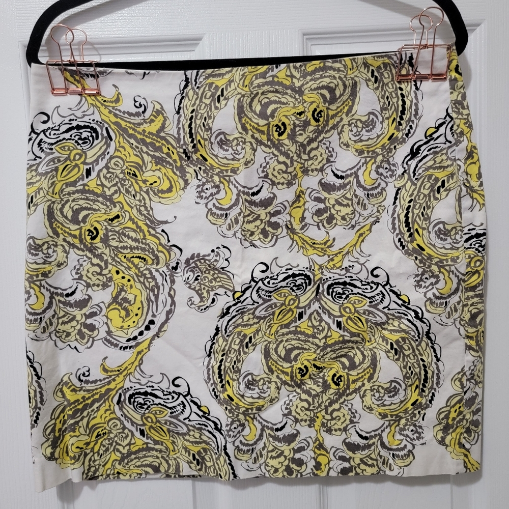 Yellow & White Floral Skirt